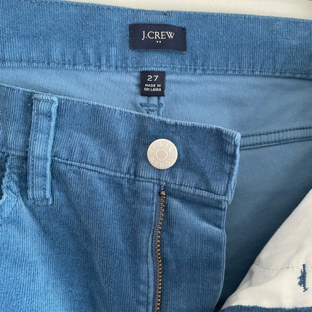 J. Crew Women’s Blue Corduroy Skinny Ankle Pants Size 27